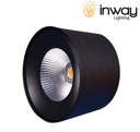 Aplique de Techo Circular con Reflector Negro, DG-8303, 35W, 4000K Blanco Natural, 100-260Vac, Dimensiones: 200x140mm, Negro