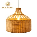 Lámpara Decorativa Artesanal, Crinolina de Tul, Colgante, E27, Dimensiones: Φ360xH300mm, Material: Bamboo