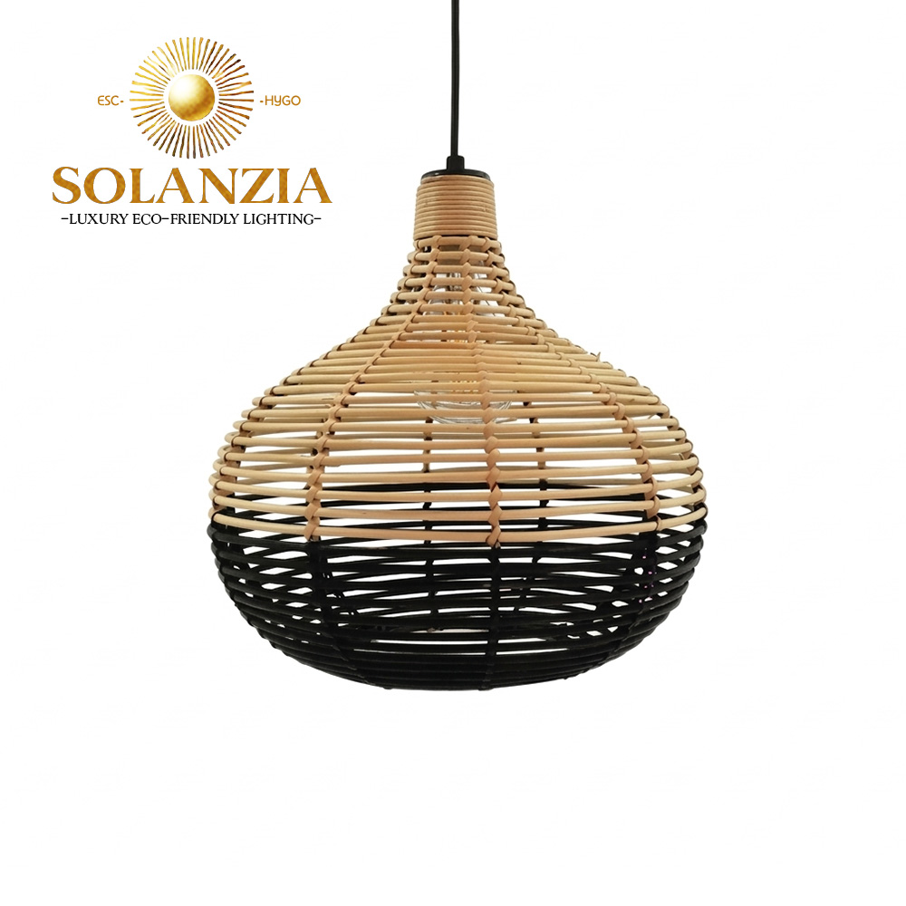 Lámpara Decorativa Artesanal, Boho, Colgante, E27, Dimensiones: Φ360xH355mm, Material: Rattan