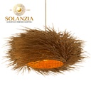 [DGPR-1028814] Lámpara Decorativa Artesanal, Encanto Rústico, Colgante, E27, Dimensiones: Φ530xH185mm, Material: Rattan
