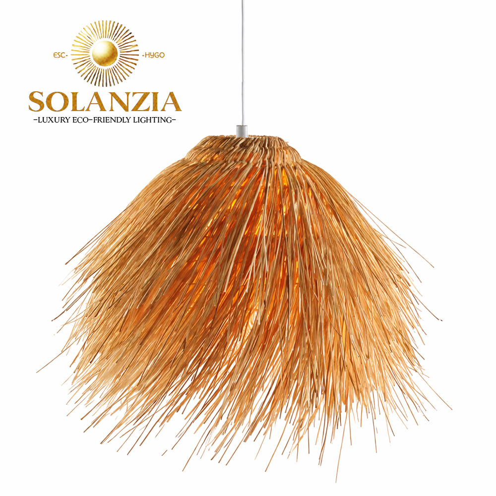 Lámpara Decorativa Artesanal, Saia, Colgante, E27, Dimensiones: Φ350xH340mm, Material: Rattan