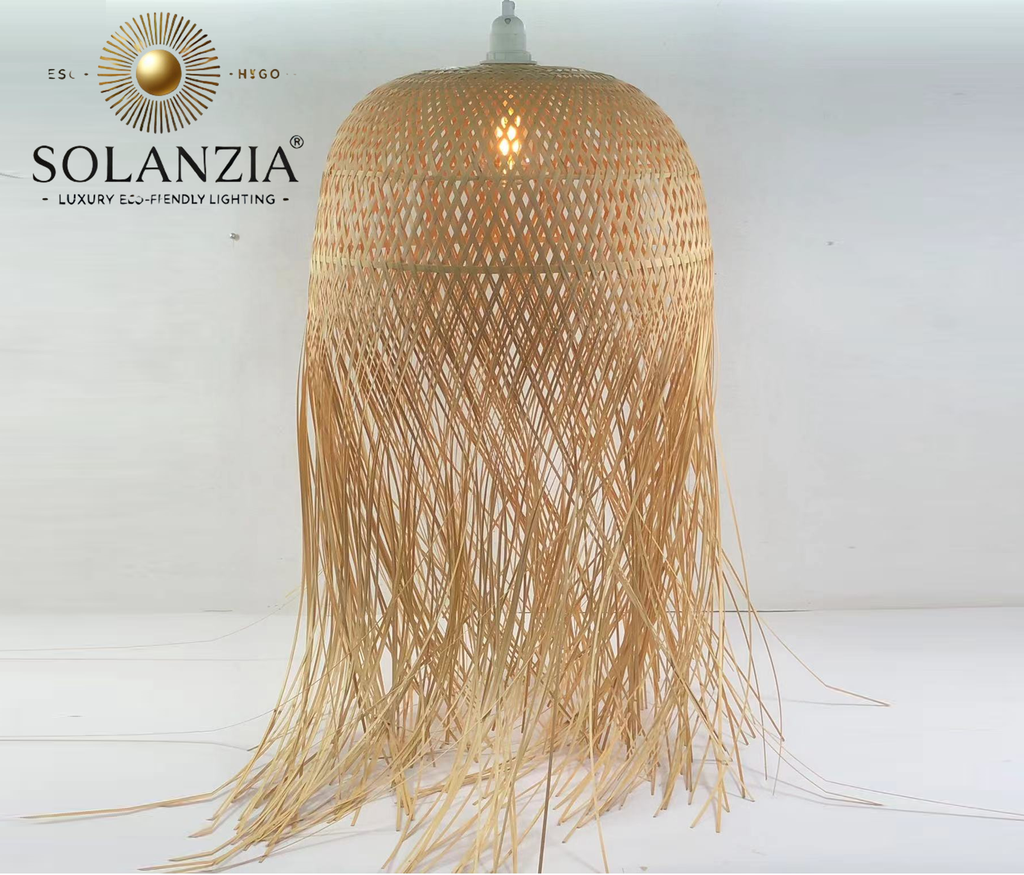 Lámpara Decorativa Artesanal, Duza, Colgante, E27, Dimensiones: Φ400xH700mm, Material: Bamboo