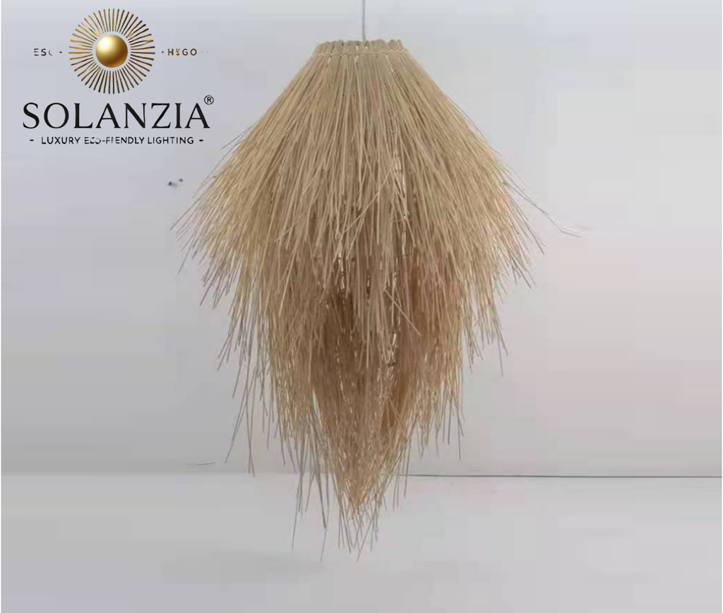 Lámpara Decorativa Artesanal, Pirae, Colgante, E27, Dimensiones: Φ240xH375mm, Material: Rattan