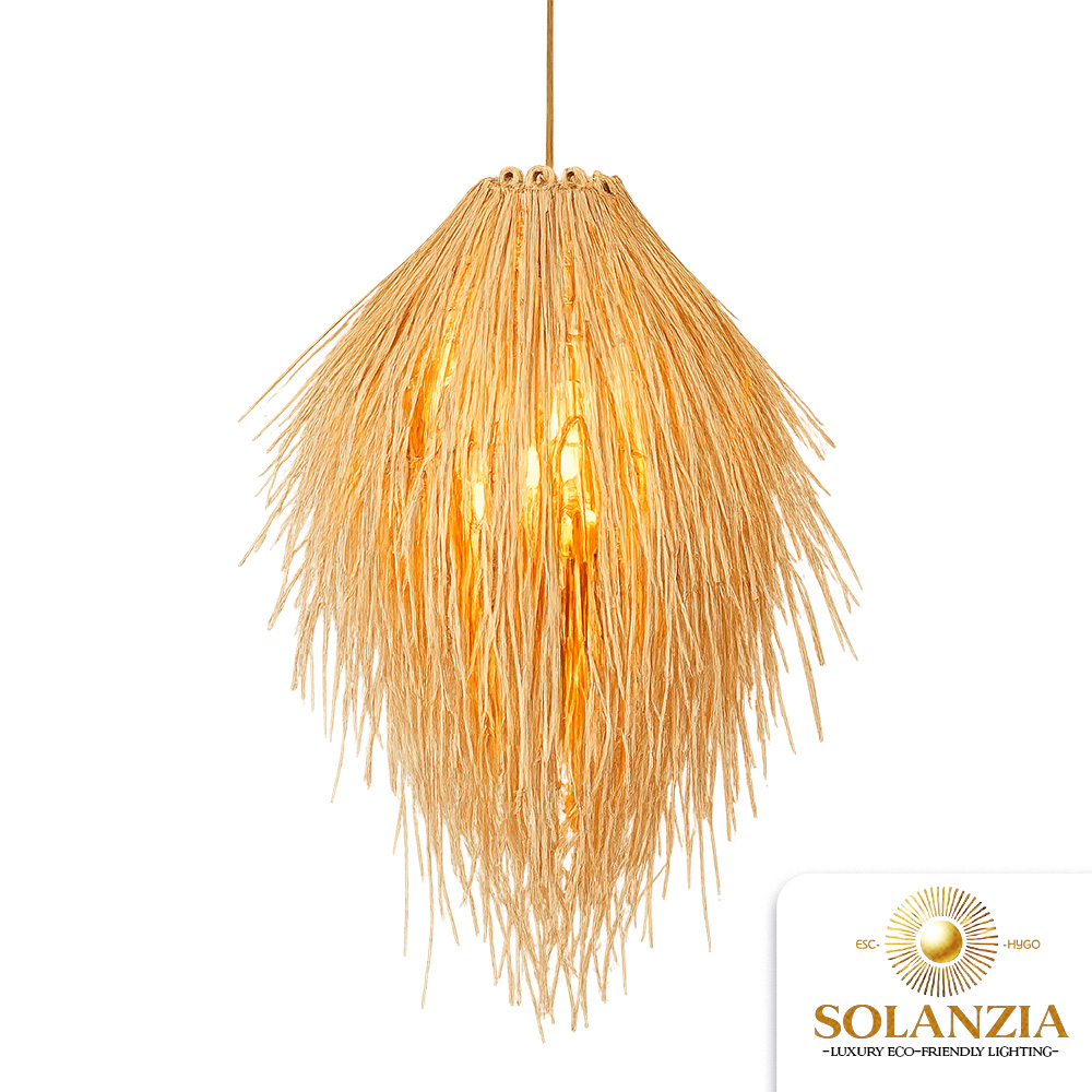 Lámpara Decorativa Artesanal, Pirae, Colgante, E27, Dimensiones: Φ240xH375mm, Material: Rattan