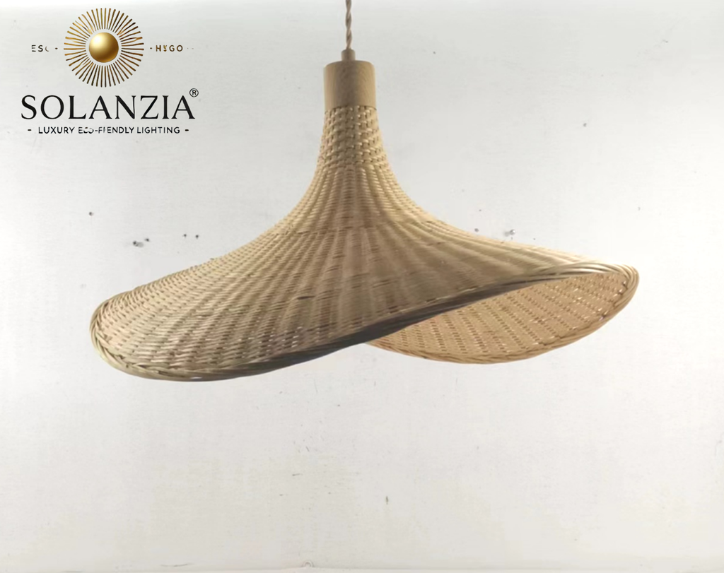 Lámpara Decorativa Artesanal, Noche de Cestería, Colgante, E27, Dimensiones: 520x435xH210mm, Material: Bamboo