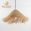 [DGPR-1028827] Lámpara Decorativa Artesanal, Vortice, Colgante, E27, Dimensiones: Φ620xH200mm, Material: Rattan