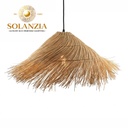 [DGPR-1028827] Lámpara Decorativa Artesanal, Vortice, Colgante, E27, Dimensiones: Φ620xH200mm, Material: Rattan