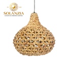 [DGPR-1028830] Lámpara Decorativa Artesanal, Festival de Luz, Colgante, E27, Dimensiones: Φ365xH350mm, Material: Water Hyacinth