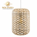 [DGPR-1028831] Lámpara Decorativa Artesanal, Tejido de Vida, Colgante, E27, Dimensiones: Φ240xH400mm, Material: Rattan