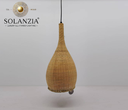 [DGPR-1028838] Lámpara Decorativa Artesanal, Trama de Luz, Colgante, E27, Dimensiones: Φ250xH500mm, Material: Bamboo