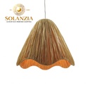 Lámpara Decorativa Artesanal, Espuma del Mar, Colgante, E27, Dimensiones: Φ410xH360mm, Material: Rafia