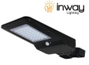 Lámpara Solar de Calle LED de 1500 Lm con Panel Integrado de 9.5Wp y Sensor de Movimiento, 4000K Blanco Natural, 140x70 Grados, Con Batería de Litio de 39.96Wh, IP65, Negra