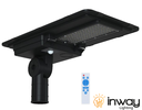 Lámpara Solar de Calle LED de 13800 Lm con Panel Integrado de 42W, 17.5V y Sensor de Movimiento, 6000K Blanco Frío, 140x70 Grados, Con Batería de Litio 153.6Wh, 17.5V, IP65, Negra