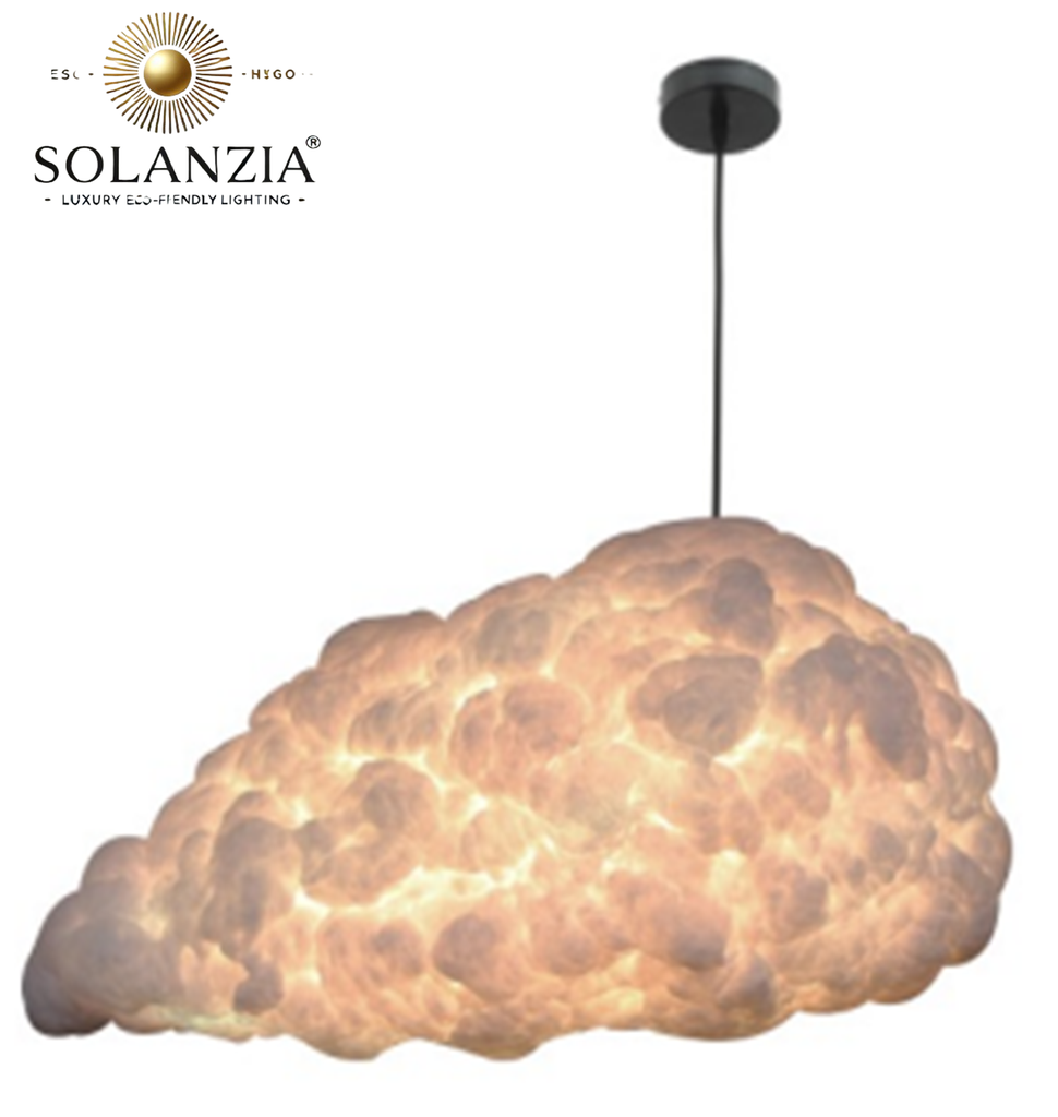 Lámpara Decorativa Artesanal Colgante, Esencia de Nube, E27, Dimensiones: 600mm, Material: Seda artificial