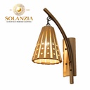 [DGPR-1028865] Lámpara Decorativa Artesanal de Pared (Aplique), Rome Skir, E27, Dimensiones: 270x490mm, Material: Bamboo