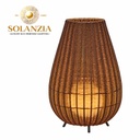 Lámpara Decorativa Artesanal de Piso, Isibani, E27, Dimensiones: 490x780mm, Material: Rattan