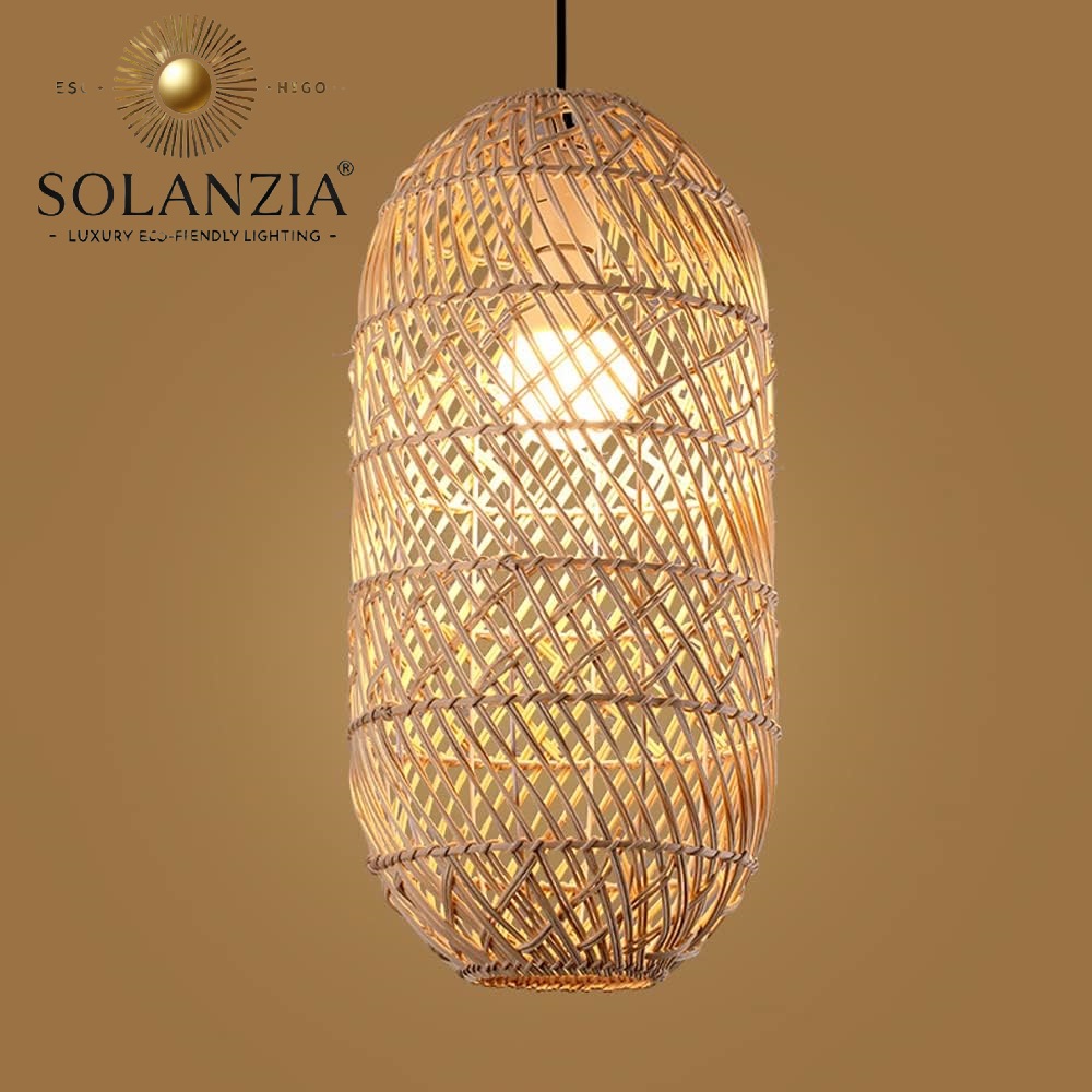 Lámpara Decorativa Artesanal Colgante, Tejido de Ensueño, E27, Dimensiones: 260x520mm, Material: Rattan