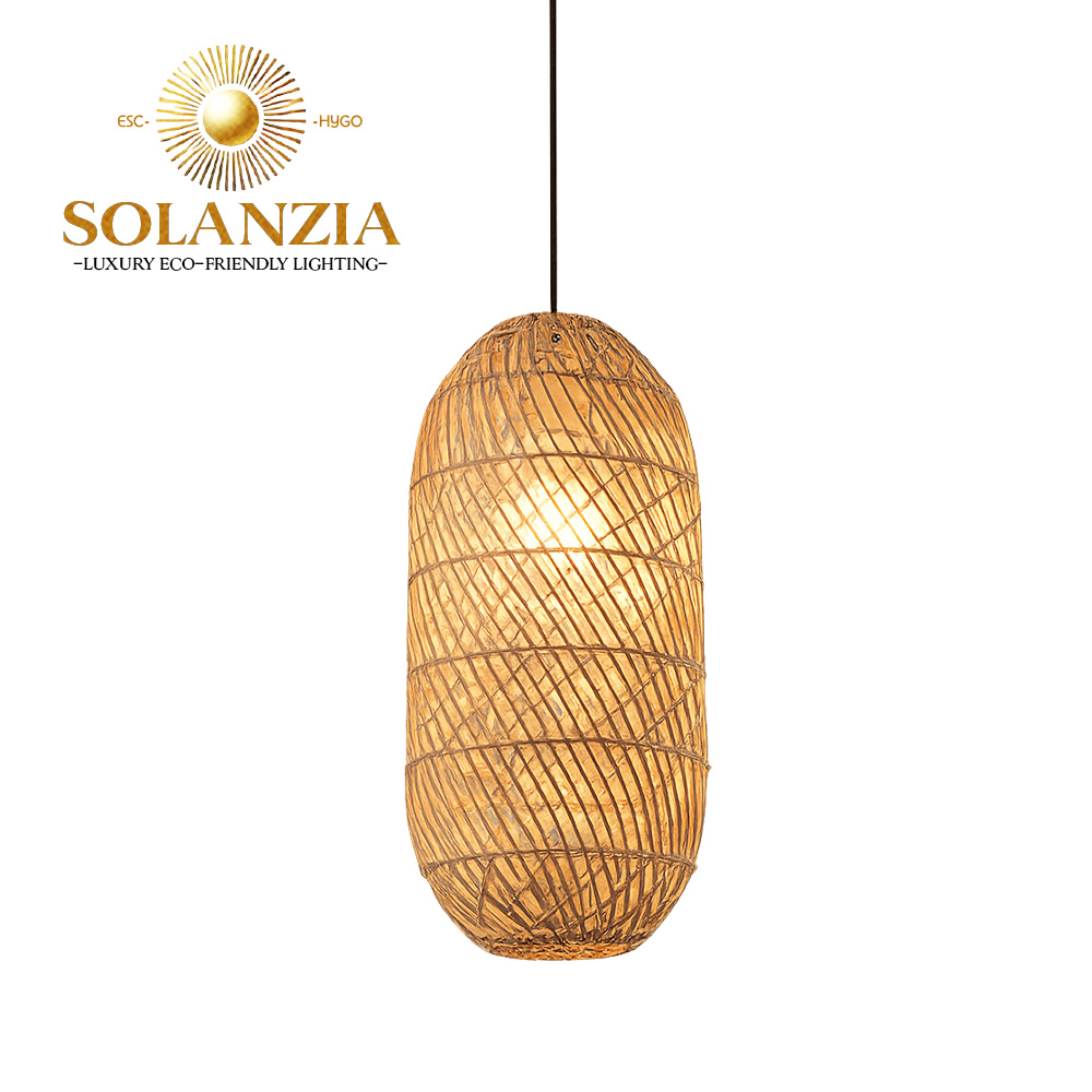 Lámpara Decorativa Artesanal Colgante, Tejido de Ensueño, E27, Dimensiones: 260x520mm, Material: Rattan