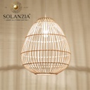 Lámpara Decorativa Artesanal Colgante, Viento Mediterráneo, E27, Dimensiones: 550x400mm, Material: Rattan