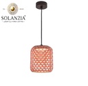 [DGPR-1028887] Lámpara Decorativa Artesanal Colgante, GrapeFruit, 12W, 3000K Blanco Cálido, Dimensiones: 300x450mm, Material: Rattan