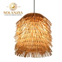 Lámpara Decorativa Artesanal Colgante, Saia Lola, 3xE27, Dimensiones: 550x600mm, Material: Bamboo