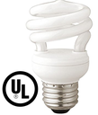 Bombilla Fluorescente CFL de Espiral, 9W, 6500K, 120Vac, E27