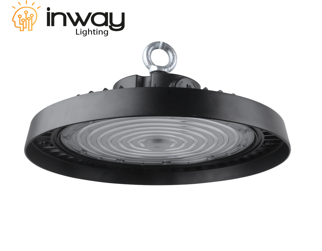 Lámpara High Bay SMD LED, Tipo UFO G, 150W, 6000K Blanco Frío, 100-277Vac, IP65, 90 Grados, Dimensiones: Ф255x152mm, con Certificación UL