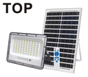 Reflector LED Solar de 2000 Lm con Panel de 25W/6V, 6500K/7000K Blanco Frío, 90 Grados, Con Batería de Litio de 20AH/3.2V, IP65, Gris, Incluye: Panel Solar