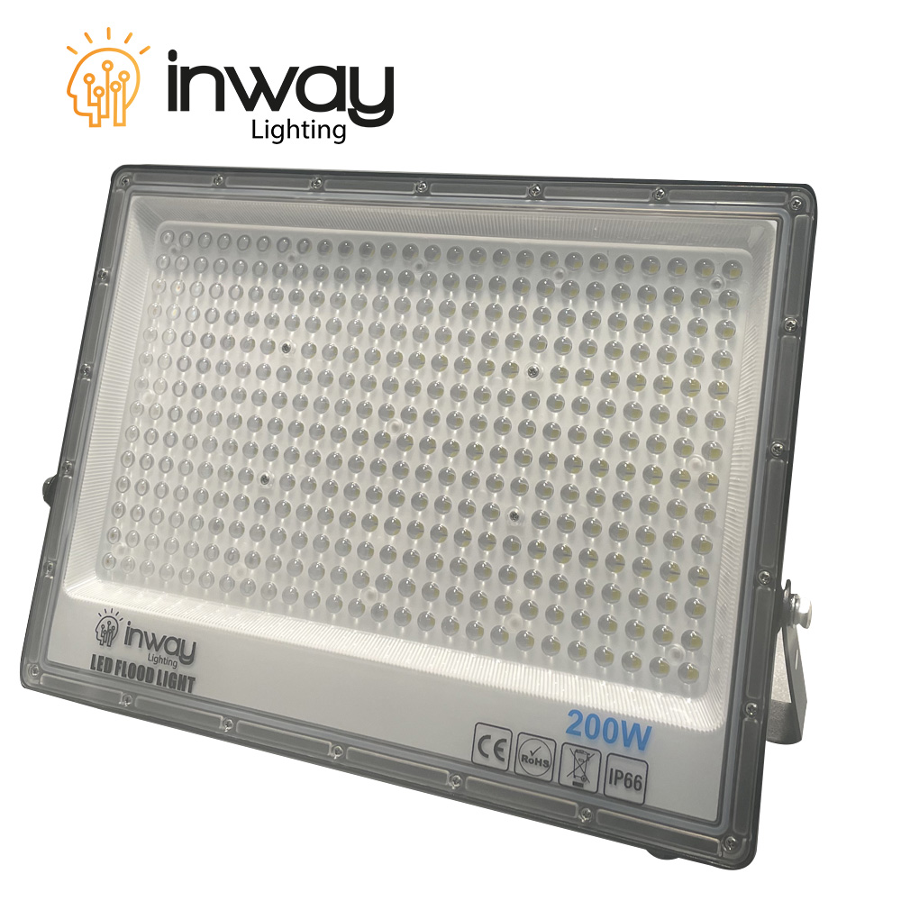 Reflector SMD, 200W, 3000K Blanco Cálido, 100-265Vac, IP65, 90 Grados, Negra, Dimensiones: 315x425x27mm