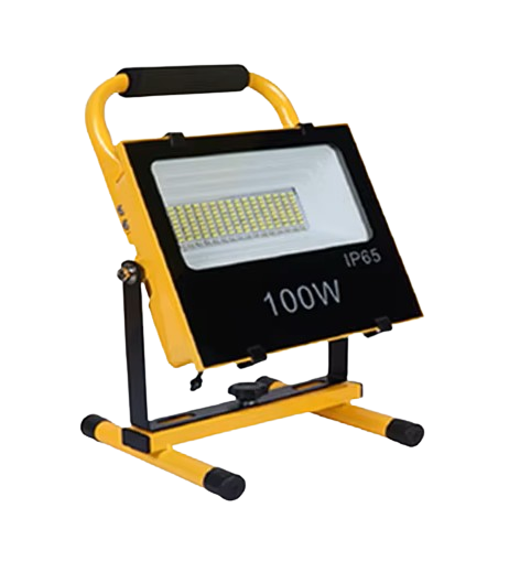 Reflector SMD LED Recargable, 100W, 6000K Blanco Frío, 100-240Vac, IP65, 120 Grados