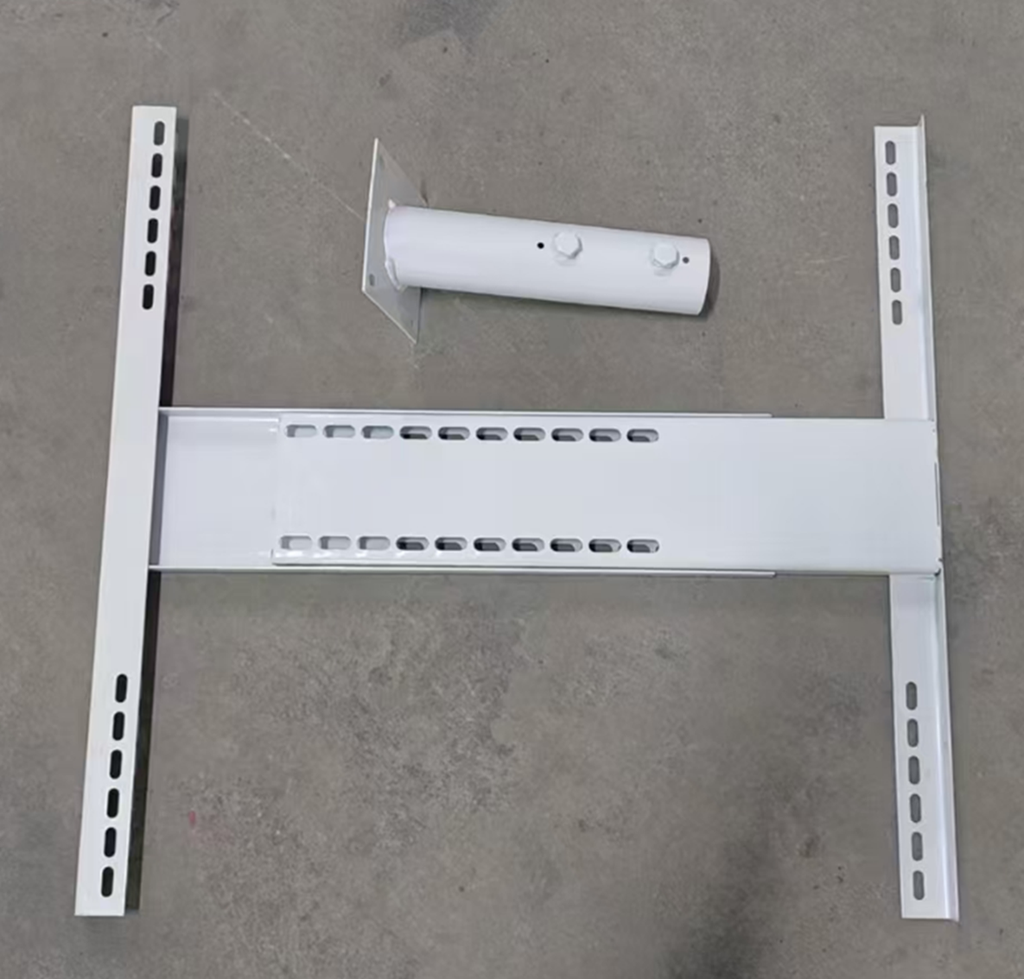 Base Ajustable p/Instalar Panel Solar de 40W a 80W en tope de poste de Ф76