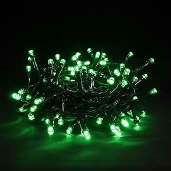 Extensión Navideña LED p/Exterior, 8W, 1700Lm, Verde, 200LED/10Metros, 110Vac, Con cable verde de cobre 3xφ0.2mm2, IP44