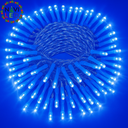 Extensión Navideña LED p/Exterior, 8W, 1,275Lm, Azul, 150LED/10Metros, 110Vac, Con cable clear de cobre 3xφ0.23mm2, IP65