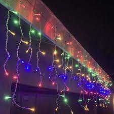 Lagrima / Carambano LED p/Exterior, 14W, 2,040Lm, RGB, 110Vac, 240pcs de LED, 48 tiras, 5Mx0.7M, Con cable blanco de cobre 2xφ0.2mm2, IP44