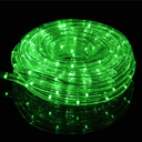 Manguera LED de Navidad de 2 pin, 4W/M, 306Lm/M, Verde, 110Vac, 36LED/Mts, Diámetro: ∮11mm, IP65, 360 Grados