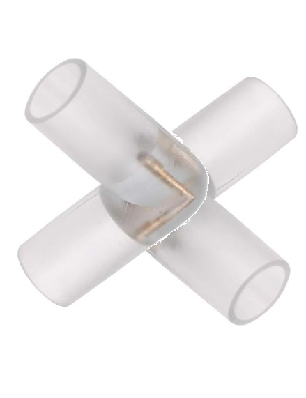 Conector en X para Manguera LED de Navidad con 2 pin y 4W/M