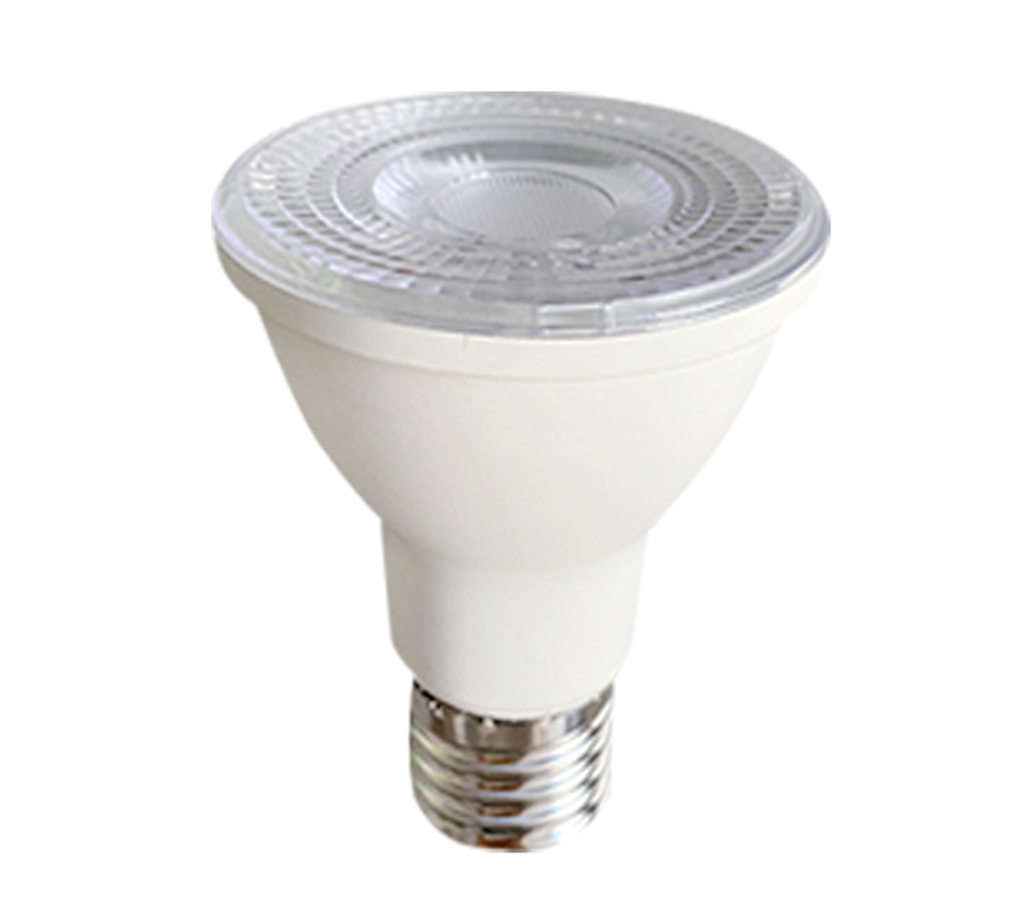 Bombilla LED, PAR20 COB, 8W, 3000K Blanco Cálido, 100-260Vac, E27, IP20, 40 Grados, Blanco, Dimensiones: Ф63x86mm