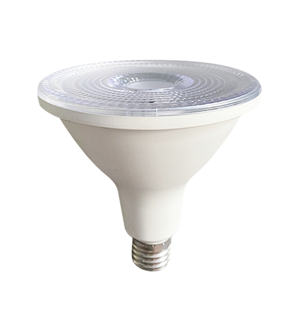 Bombilla LED, PAR38 COB, 16W, 3000K Blanco Cálido, 100-260Vac, E27, IP20, 40 Grados, Blanco, Dimensiones: Ф120x123mm