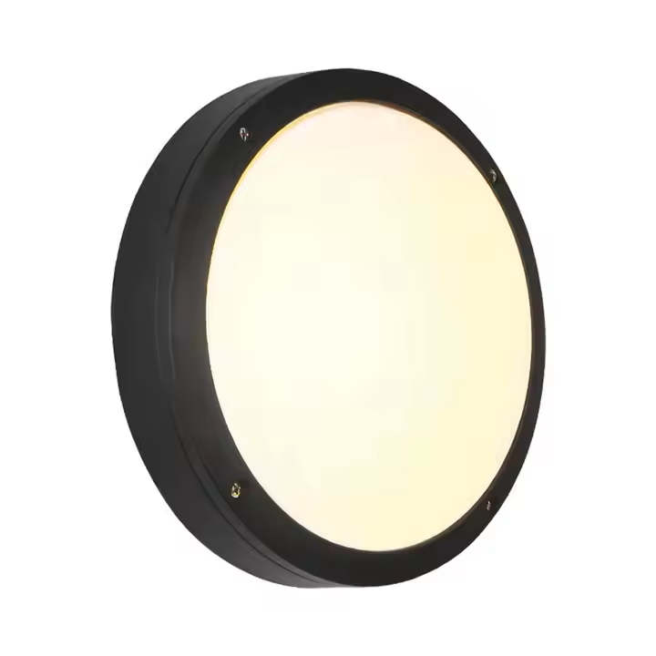 Lámpara LED de Pared o Techo (Aplique), Neptuno, 24W, 4000K Blanco Natural, 100-277Vac, IP65, Negro, 120 Grados, Dimensiones: 220x73mm, Uso exterior e interior
