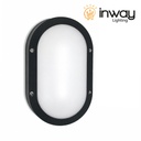 Lámpara LED de Pared (Aplique), Tortuga, 18W, 4000K Blanco Natural, 100-277Vac, IP65, Negro, 120 Grados, Dimensiones: 220x135x65mm, Uso exterior e interior