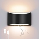 [DGPR-1029182] Lámpara LED Decorativa de Pared (aplique) Recargable, Up and Down, 3W, Múltiple CCT WW 3000K / NW 4000K / CW 6000K, Dimensiones: 650x72mm, IP20, Negro