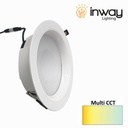 Down Light LED, 12W, Múltiple CCT WW 3000K / NW 4000K / CW 6000K, 100-265Vac, Cabeza no movible, Dimensiones: Φ121x44mm, IP20, 120 Grados