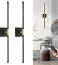 Lámpara LED Decorativa de Pared (aplique) Recargable, Luz indirecta, 5W, Múltiple CCT WW 3000K / NW 4000K / CW 6000K, Dimensiones: 720mm, IP20, Negro