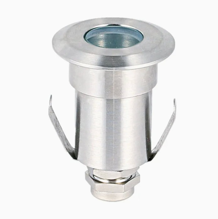 Lámpara p/Piso Empotrable, 3W, 6000K Blanco Frío, 12Vdc, Dimensiones: Lámpara Ф55mm, Base Ф78x90mm, IP68, 30x45 Grados