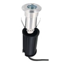 Lámpara p/Piso Empotrable, 3W, 3000K Blanco Cálido, 12Vdc, Dimensiones: Lámpara Ф55mm, Base Ф78x90mm, IP68, 30x45 Grados