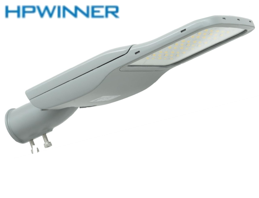 Lámpara de Calle LED Modular T78S03, 50W, 4000K Blanco Natural, 9601, 1x36pcs, Type III Medium, HPW 5050, 100-277Vac, IOT Driver, controlador y DTU, base 60mm, IP66, Gris