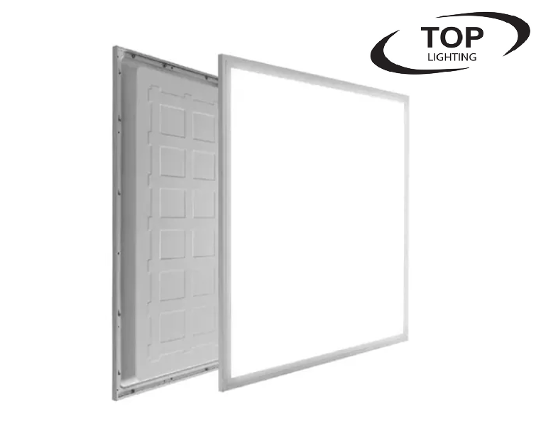 Kit Panel TOP LED Cuadrado de Luz Directa (BackLit) p/Empotrar, 48W, 7000K/7500K Blanco Frío, 4000Lm, 100-277Vac, 24"x24"(600x600mm), Borde Blanco