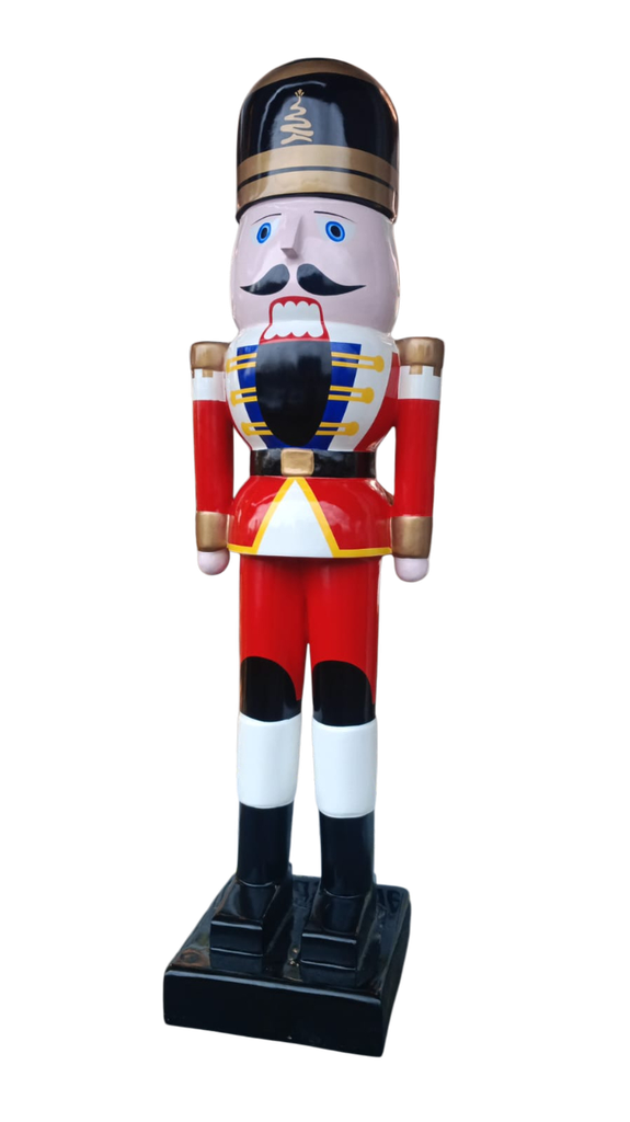 Decoración Navideña de fibra de vidrio, Soldado Navideño Cascanueces, Alto: 240cm