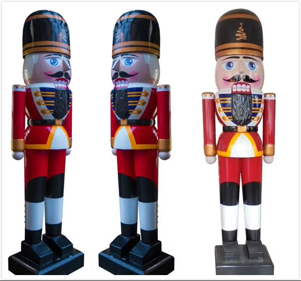 Decoración Navideña de fibra de vidrio, Soldado Navideño Cascanueces, Alto: 240cm