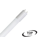 Tubo T8 LED TOP, FP>0.9, 9W, 24"(60cm), G13, 6000K Blanco Frío, 100-277Vac, Alimentación Doble, Frost, Glass, 100Lm/W